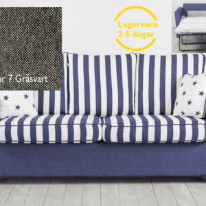 Bella 3-sits bäddsoffa City gråsvart