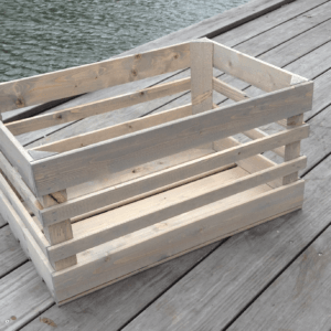 Vintage betsad äppellåda 60x40cm