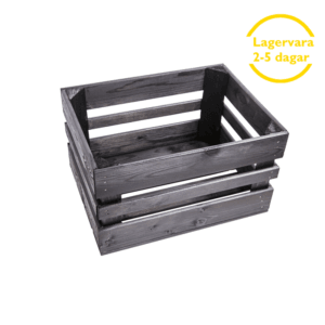 Äppellåda svart lackbetsad 30 x 40,5 cm